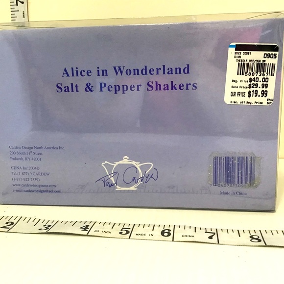 Alice in Wonderland Salt&Pepper Shakers, Tweedle Dee, Tweedle Dum NIB - Picture 5 of 5